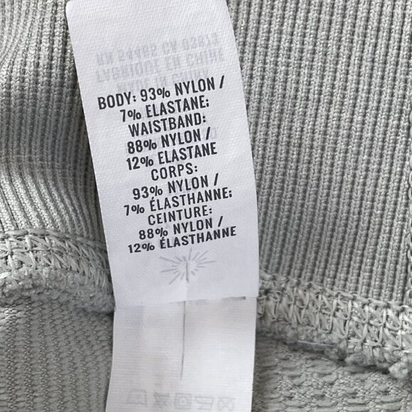 Aerie Offline Big Chill Seamless 7/8 Braided Ribbed Leggings Sz M Light Gray - Picture 8 of 10